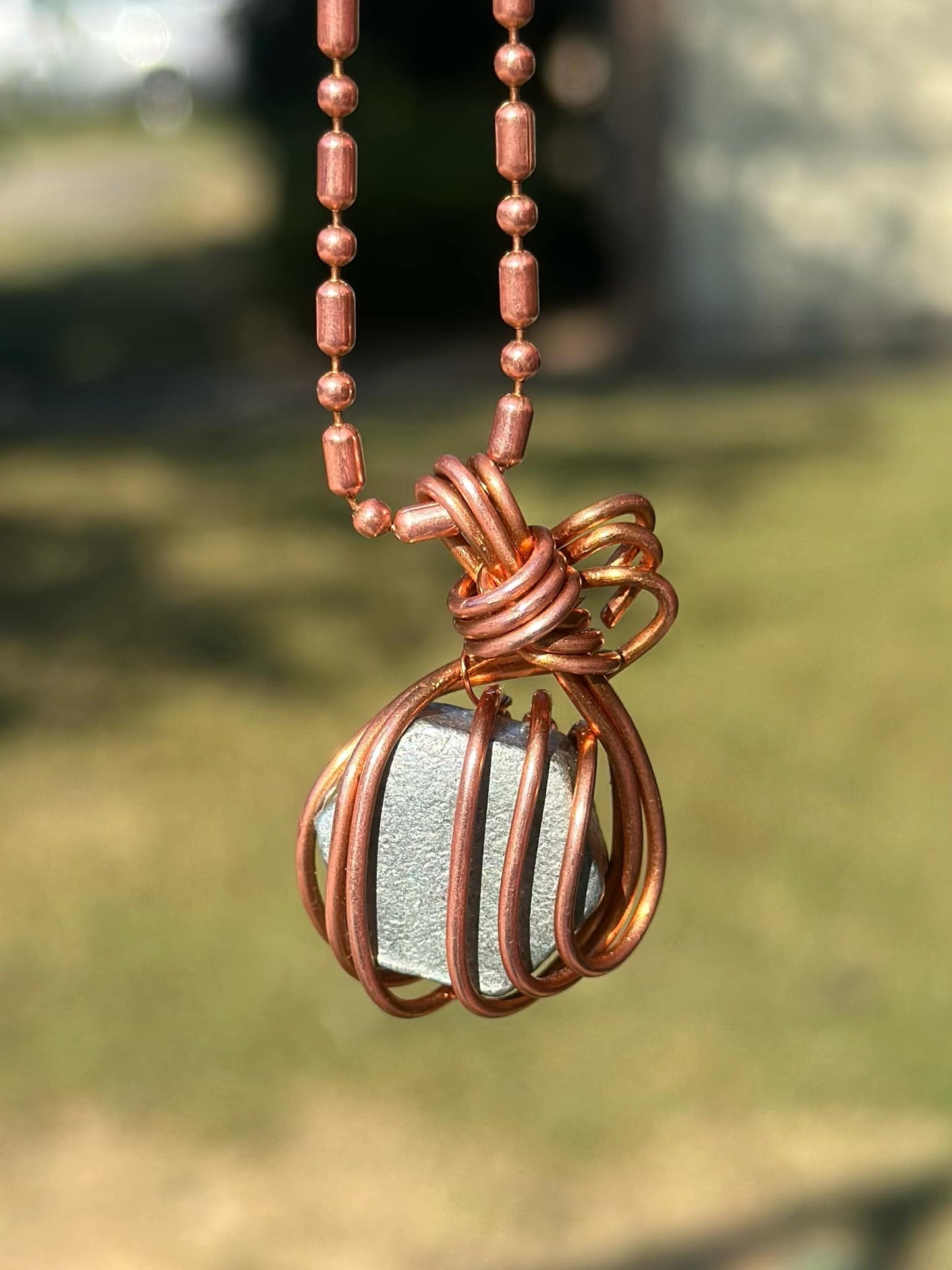 Copper Wrapped Zinc Pendant