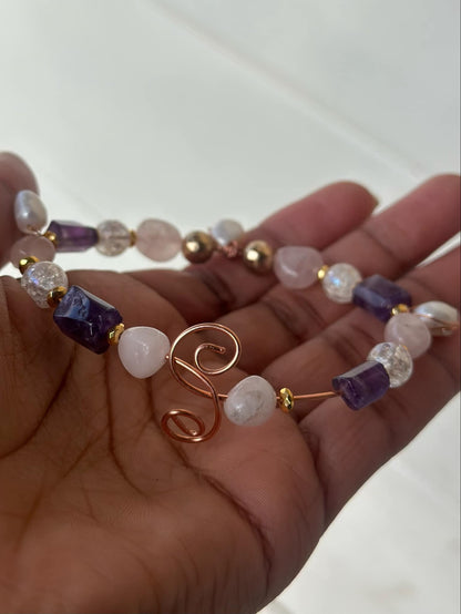 Amethyst & Rose Bracelets