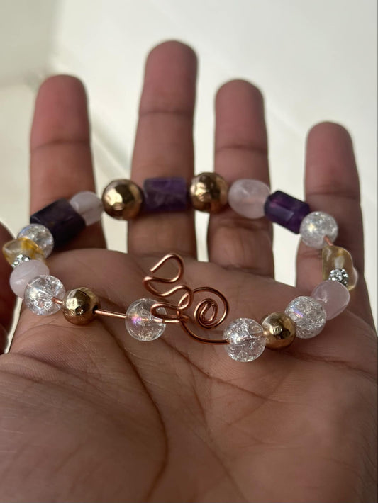 Amethyst & Rose Bracelets