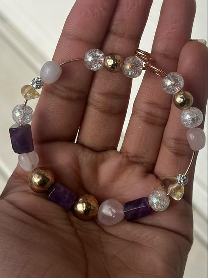 Amethyst & Rose Bracelets